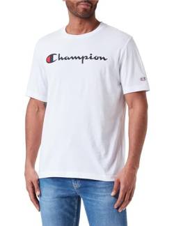 Champion Herren Legacy Icons-S/S Crewneck T-Shirt, Weiß, Medium von Champion