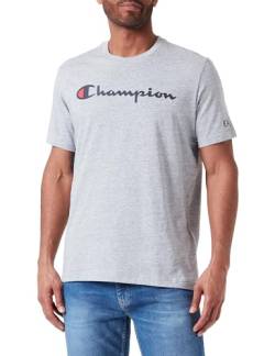 Champion Herren Legacy Icons-S/S Crewneck T-Shirt, hellgrau, Medium von Champion