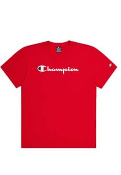 Champion Herren Legacy Icons-S/S Crewneck T-Shirt, rot, Medium von Champion
