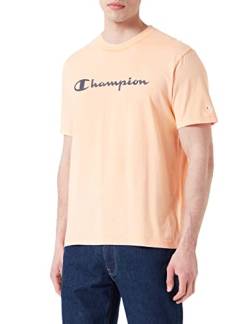 Champion Herren Legacy Old School Logo S/S T-Shirt, Orange, Medium von Champion