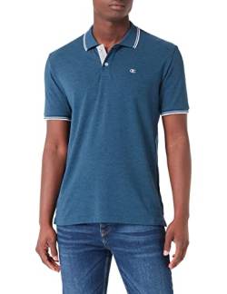 Champion Herren Legacy Poloshirt Gallery Light Cotton Piqué C-Logo Polohemd, Blau Grau, Small von Champion