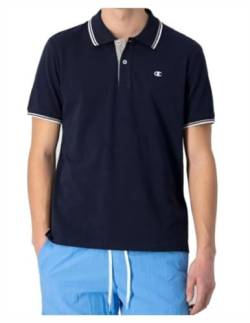 Champion Herren Legacy Poloshirt Gallery Light Cotton Piqué C-Logo Polohemd, Marineblau, XL von Champion
