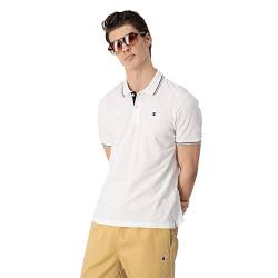 Champion Herren Legacy Poloshirt Gallery Light Cotton Piqué C-Logo Polohemd, Weiß, Medium von Champion
