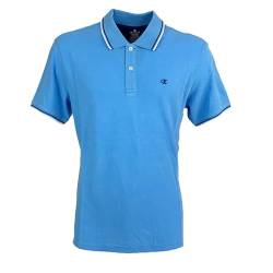 Champion Herren Legacy Poloshirt Gallery Light Cotton Piqué C-Logo Polohemd, hellblau, XXL von Champion