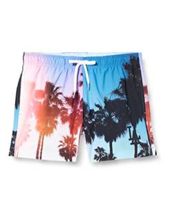 Champion Herren Rochester 1919 MLB Beachshort Badehose, Azurro All-Over (Wl001), L von Champion