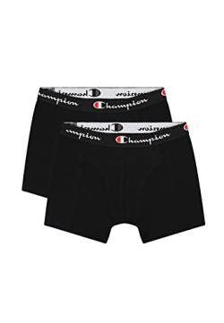 Champion Herren Seasonal Waist Logo x2 Retroshorts, Schwarz, XL (2er Pack) von Champion