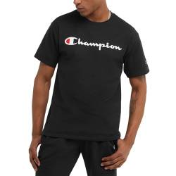 Champion Herren T-Shirt, klassisches Baumwoll-T-Shirt, Rundhalsausschnitt T-Shirt, Herren mittelschweres T-Shirt, Script Logo, Schwarze Schrift, 3X-Large Gro von Champion