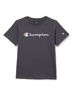 Champion Jungen Legacy American Classics B-S-s Crewneck T-Shirt, Graphitgrau, 7-8 Jahre von Champion