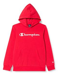 Champion Jungen Legacy American Classics-Ultra Light Powerblend Terry Logo Hooded Sweatshirt, Rosso Intenso, 15-16 anni von Champion