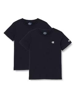 Champion Jungen Legacy Basics B-S-S 2-Pack Crewneck T-Shirt, Marineblau, 11-12 Jahre (2er Pack) von Champion