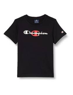 Champion Jungen Legacy Basketball B-S-s Crewneck T-Shirt, Schwarz, 9-10 Jahre von Champion