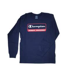 Champion Jungen Legacy Graphic Shop B-L-s Crewneck Langarmshirt, Marineblau, 9-10 Jahre von Champion