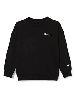 Champion Kinder und Jugendliche Eco Future Spring Terry Crewneck Sweatshirt, Schwarz, 7-8 Jahre von Champion