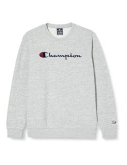 Champion Kinder und Jugendliche Legacy American Classics B Ultralight Powerblend Fleece Crewneck Sweatshirt, Grigio Melange, 13-14 Jahre von Champion