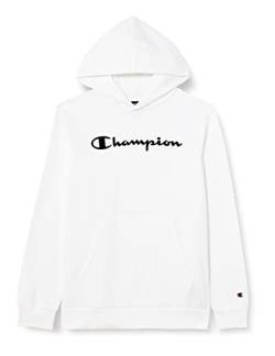 Champion Kinder und Jugendliche Legacy American Classics-Ultra Light Powerblend Fleece Logo Kapuzenpullover, Weiß, 3-4 Jahre von Champion