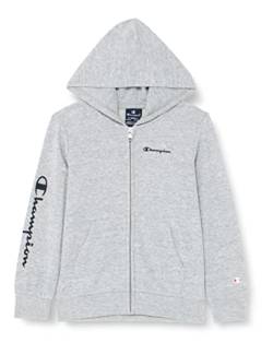 Champion Kinder und Jugendliche Legacy American Classics-Ultra Light Powerblend Terry Full Zip Kapuzenpullover, Grau, M von Champion