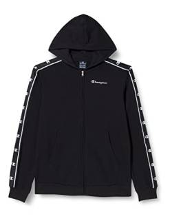 Champion Kinder und Jugendliche Legacy American Tape Powerblend Full Zip Kapuzenpullover, Schwarz, 7-8 Jahre von Champion