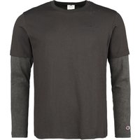 Champion Langarmshirt - Long Sleeve T-Shirt - M bis XXL - für Männer - Größe L - schwarz von Champion