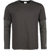 Champion Langarmshirt - Long Sleeve T-Shirt - M bis XXL - für Männer - Größe M - schwarz von Champion