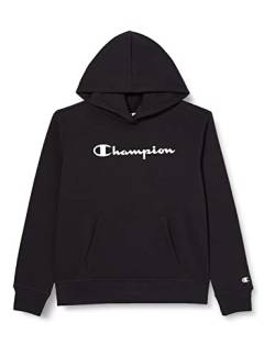 Champion Mädchen American Classics-Ultra Light Fall Fleece Kapuzenpullover, Schwarz, 11-12 Jahre von Champion