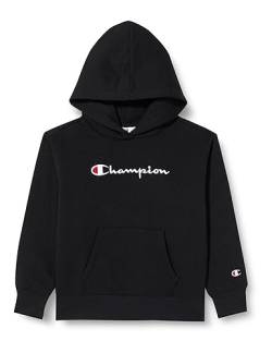 Champion Mädchen Legacy American Classics G - Ultralight Powerblend Fleece Hooded Sweatshirt, Nero, von Champion