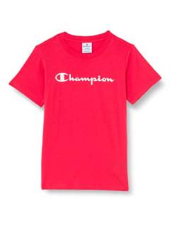 Champion Mädchen Legacy American Classics Regular S/S Logo T-Shirt, rot, 5-6 Jahre von Champion