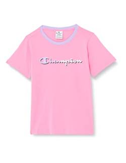 Champion Mädchen Legacy C-Color S/S Logo T-Shirt, Hot Pink, 13-14 Jahre von Champion