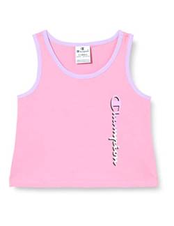 Champion Mädchen Legacy C-Color Vertical Logo Boxy Unterhemd, Hot Pink, 5-6 Jahre von Champion