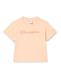 Champion Mädchen Legacy Color Ground Logo Boxy S/S T-Shirt, Flamingo Pink, 15-16 Jahre von Champion