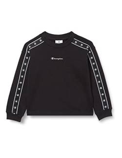 Champion Mädchen Legacy Tape 2.0-Powerblend Boxy Crewneck Hoodie, Nero, 15-16 anni von Champion