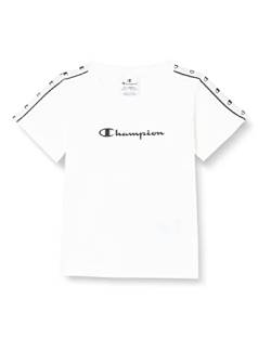 Champion Mädchen Legacy Tape 2.0-S/S T-Shirt, Weiß, 3-4 Jahre von Champion