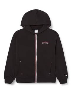 Champion Mädchen und Mädchen Legacy Color Punch G Ultralight Powerblend Fleece Full Zip Kapuzenpullover, Nero, 13-14 Jahre von Champion