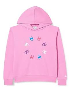 Champion Mädchen und Mädchen Legacy Graphic Shop G Ultralight Powerblend Fleece Kapuzenpullover, Rosa Fucsia, 11-12 Jahre von Champion