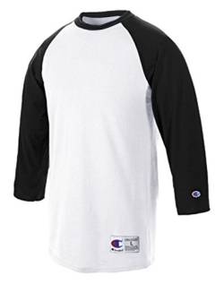 Champion Mens Raglan T-Shirt, 3XL, White/Maroon von Champion