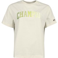 Champion T-Shirt - Crewneck T-Shirt - S bis XL - für Damen - Größe L - beige von Champion