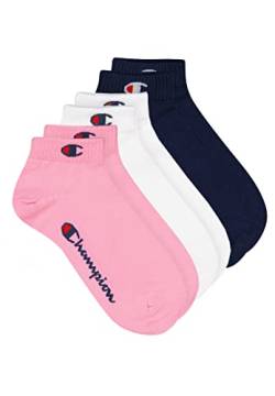 Champion Unisex Core 3PP Quarter Füßlinge, Rosa Fuchsia, Weiß, Marineblau, 39-42 (3er Pack) von Champion