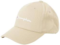 Champion Unisex Icons Accessories-805973 Woven Cotton Twill Script Logo Baseballkappe, beige, One Size von Champion