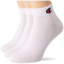 Champion Unisex Kinder Core- Junior 3PP Quarter Socken, Weiß, 27-30 (3er Pack) von Champion