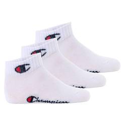 Champion Unisex – Kinder und Jugendliche Core Socks Junior 3PP Quarter Innensocken, Bianco, 31-34 cm von Champion