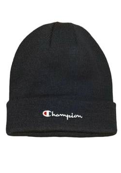Champion Unisex Lifestyle Caps-802405 Beanie-Mütze, Schwarz, One Size von Champion