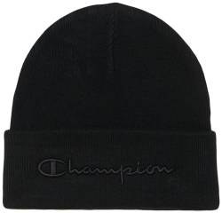 Champion Unisex Lifestyle Caps-802416 Beanie-Mütze, Schwarz, One Size von Champion