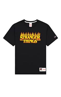 Champion Unisex X Stranger Things T-Shirt, Schwarz KK007, XXL von Champion
