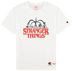 Champion Unisex X Stranger Things T-Shirt, Weiß WW006, S von Champion