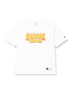 Champion Unisex X Stranger Things T-Shirt, Weiß WW007, L von Champion