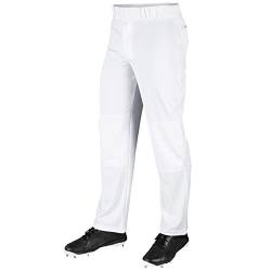 CHAMPRO Herren Open Bottom Loose-Fit Pants MVP Baseball-Hose mit offenem Boden, entspannte Passform, Weiß, Small von Champro