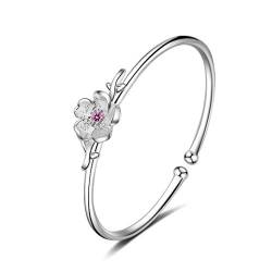 Kirschblüten-Armband aus 925er-Sterlingsilber, für Damen und Mädchen, mit Sakura-Blume, Kette, Armband, Geschenk, Sommerschmuck von Chandler