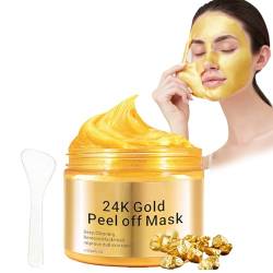 24K Gold Gesichtsmaske,Gesichtsmasken Beauty,Gold Peel Off Maske für Hautpflege & Schönheit,Feuchtigkeit und Anti-Aging - Kollagen,Facelifting Straffende,Hyaluronsäure und 24 Karat Nano Gold,120ML von ChaneeHann