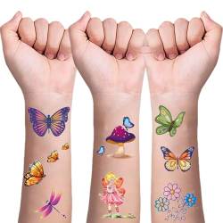 300+ Tattoo Kinder Mädchen,Schmetterling Tattoo Sticker Hautfreundlich,Glitzer Tattoo Set Kinder kindgerechte Designs für Kindergeburtstag Party Mitgebsel Hautfreundliche Temporäre Kindertattoos von ChaneeHann
