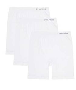 Channo Anti-Reibungs-Hose aus Baumwolle, leichte Haltung, weich, elastisch, Packung mit 3, Weiß, L von Channo