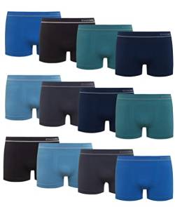 Channo Boxershorts aus Lycra für Herren, Nahtlos, Weich und Bequem - Packung mit 12, Klassiker, 3XL von Channo